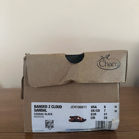 Chaco Men's Banded Z/Cloud Sandals | Size 8 | Cognac Black | NWT - Picture 4 of 4